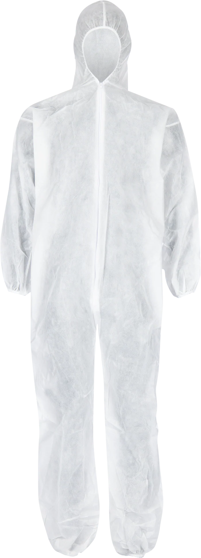 Disposable Overall zip+hood Non Woven White