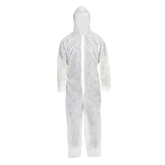 Disposable Overall zip+hood Non Woven White